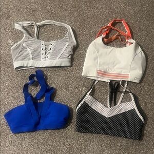 Lorna Jane Sports Bra Set in White, Blue, and Black